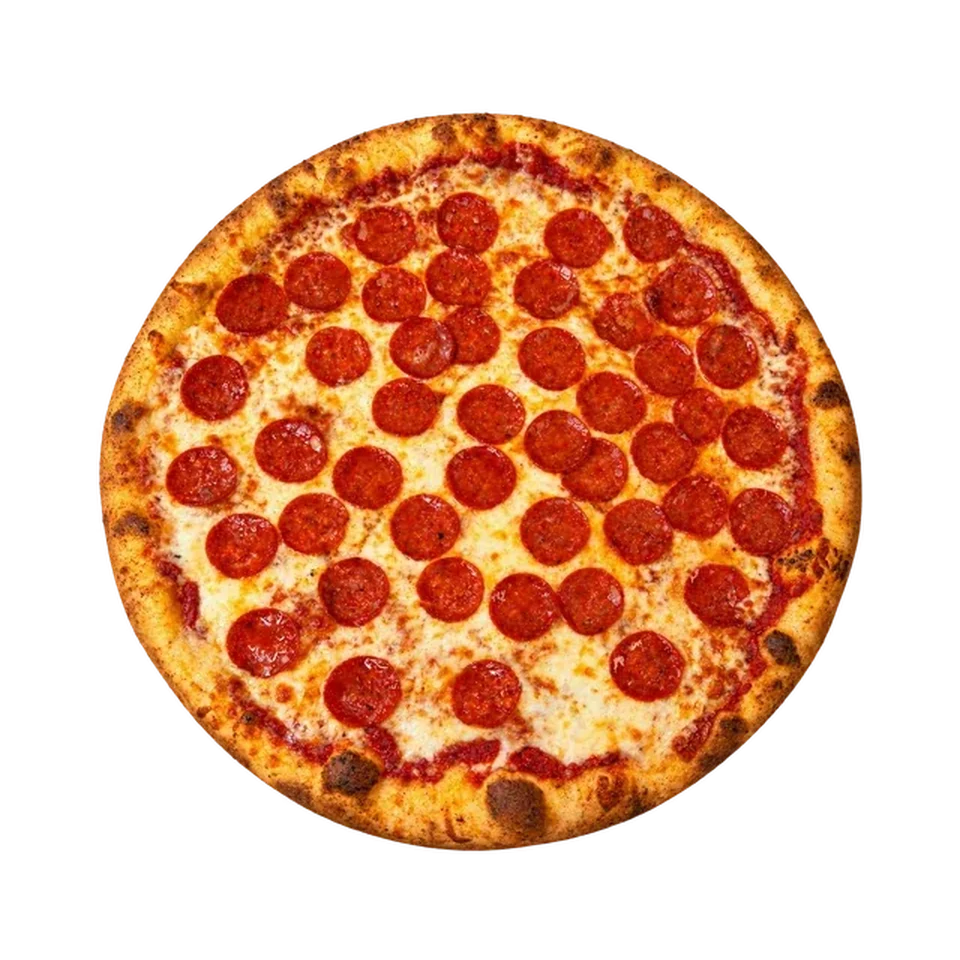 Golden pepperoni pizza with melted cheese